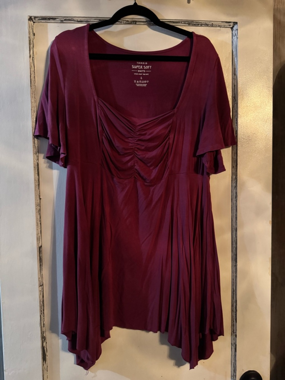 Torrid Super Soft Knit Tunic - Berry Plum
